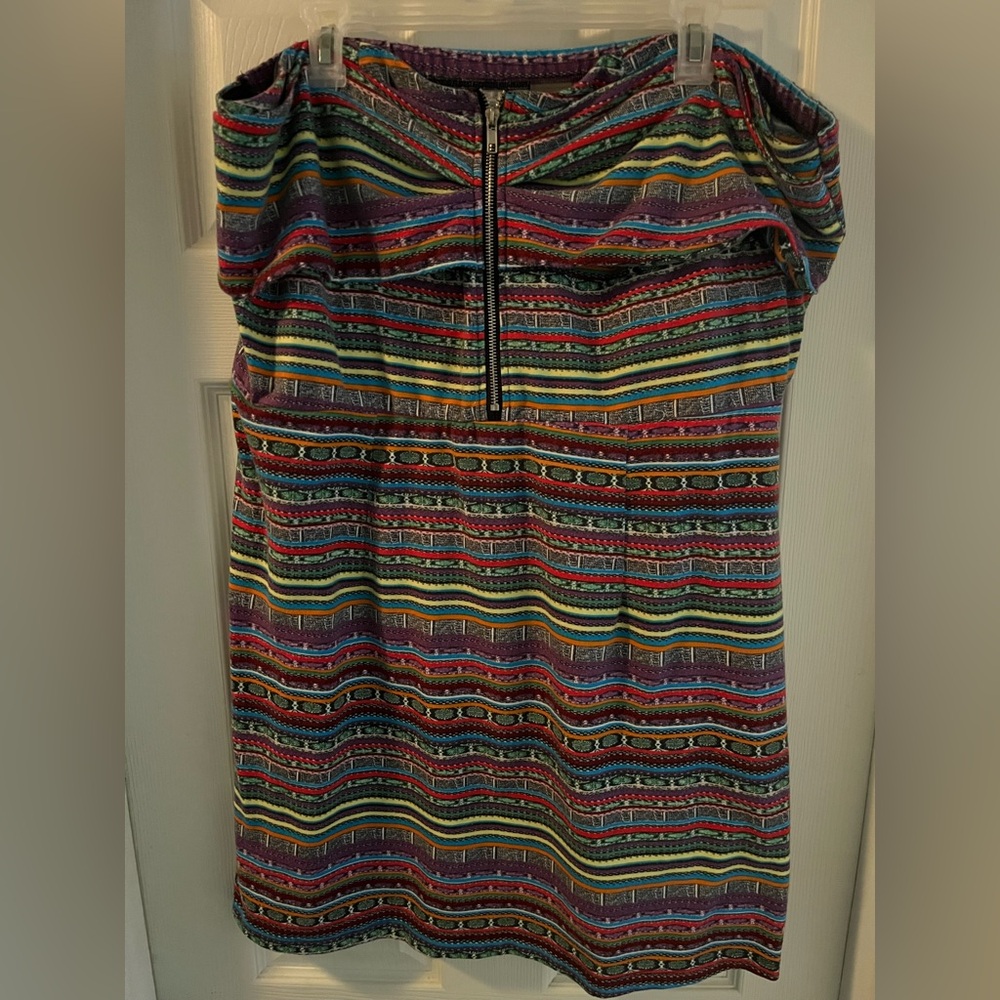 Dots Multicolor Strapless Dress 3x